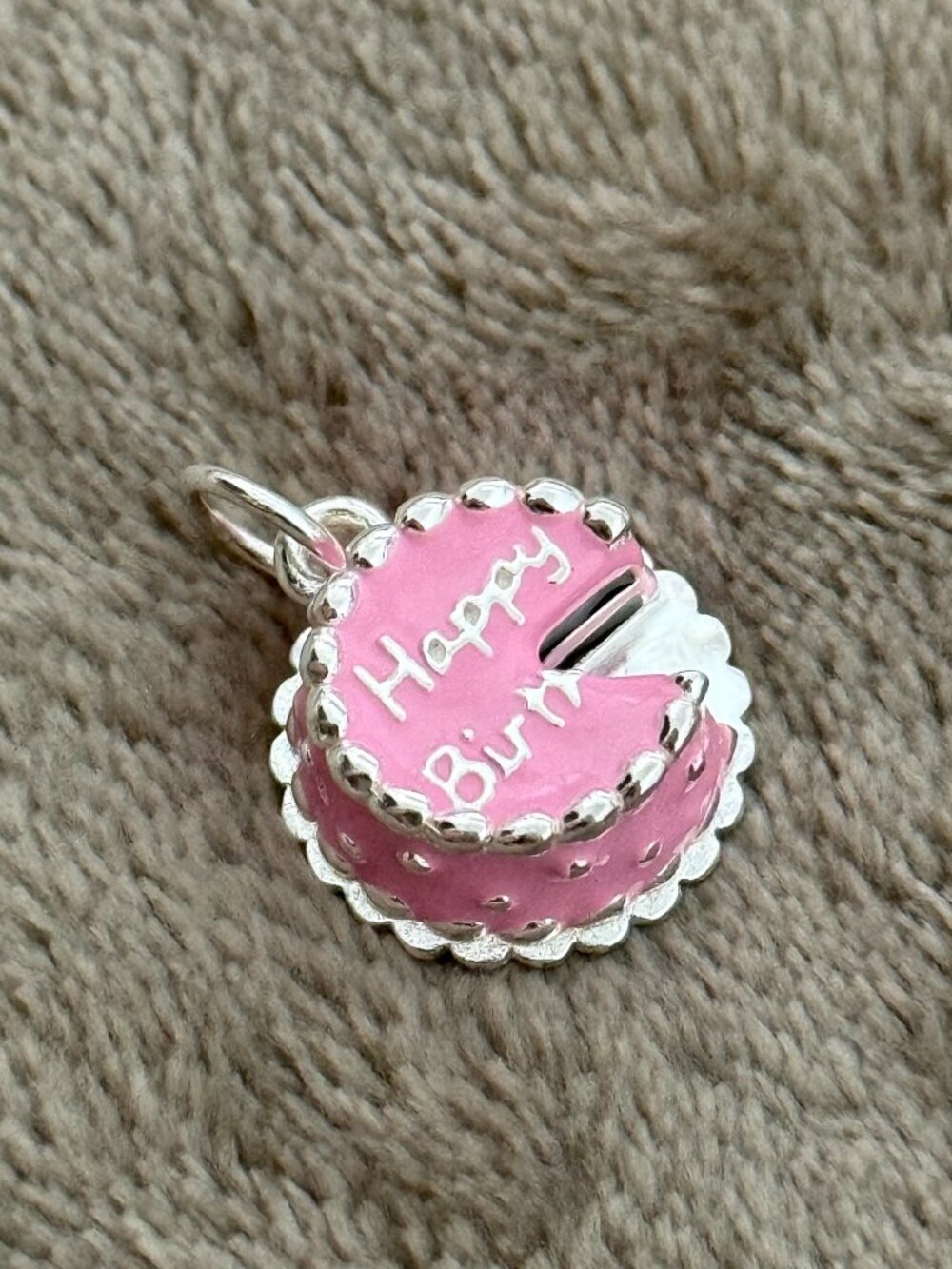 Enamel Birthday Cake Charm